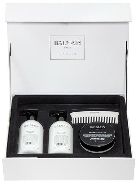 Zestaw do pielęgnacji włosów Balmain Hair Couture Revitalizing Care Rewitalizujący Szampon 300 ml + Odżywka 300 ml + Maska 200 ml + Grzebień (8718969474306) - obraz 1