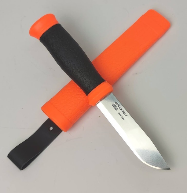 Туристичний ніж з чохлом, нержавіюча сталь Morakniv 2000 Orange 12057 - изображение 1