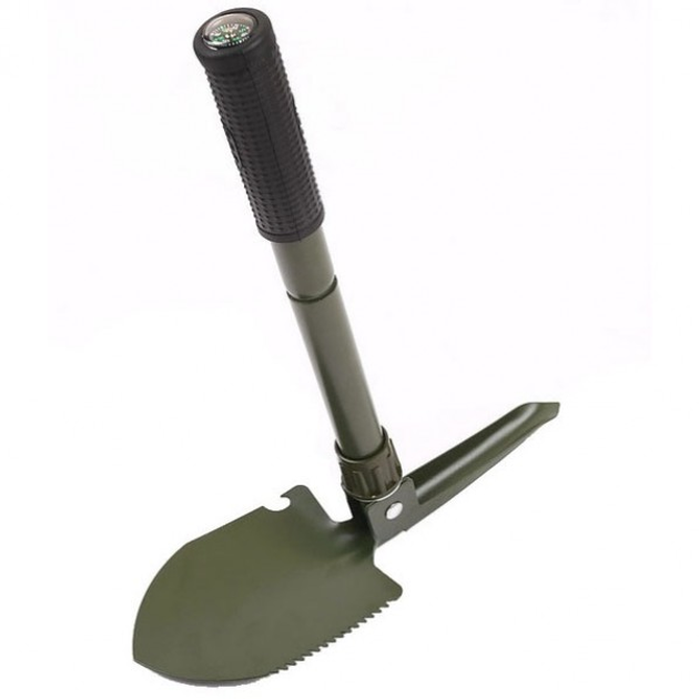 Складна лопата, туристична лопата для кемпінгу, міні лопата, саперна лопата Shovel Mini + чохол. SA-485 Колір: зелений - зображення 2