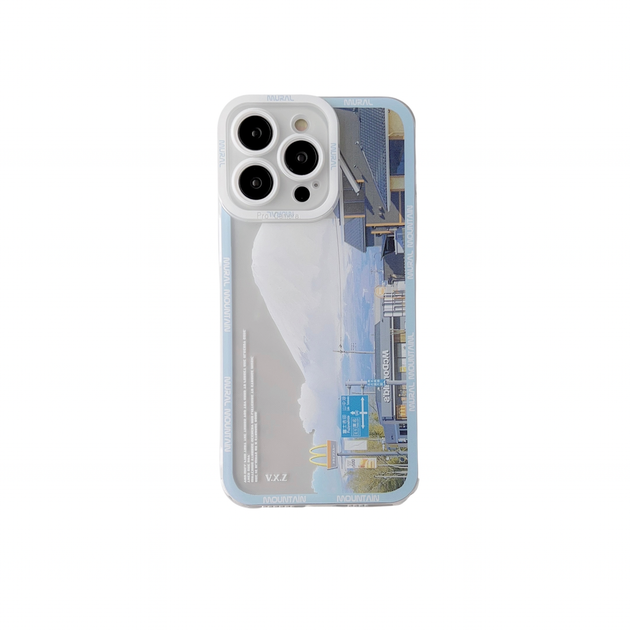 Чохол для iPhone 13 Mural Mountain Білий - Фото 1 Чохол для iPhone 13 Mural Mountain Білий - зображення 1