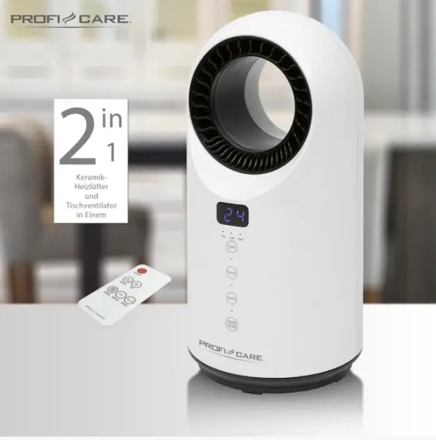 Тепловентилятор керамический Profi Care PC-HL 3086 настольный 1000/1500 Вт (PC-HL 3086) - изображение 4
