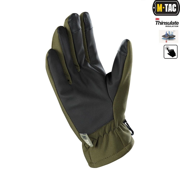 M-Tac перчатки Soft Shell Thinsulate Olive XL - изображение 2