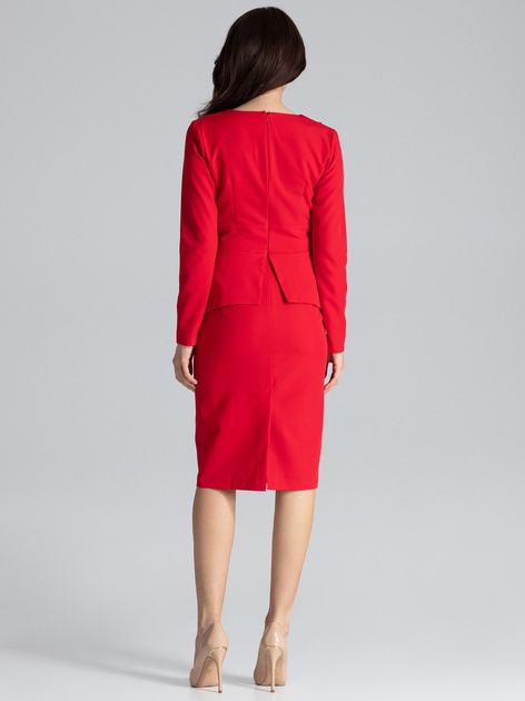 Sukienka damska Lenitif K491 XL Czerwona (5902194354554) - obraz 2