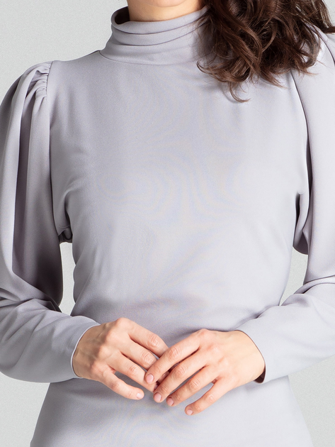 Sukienka z golfem damska Lenitif L064 XL Szara (5902194376952) - obraz 3