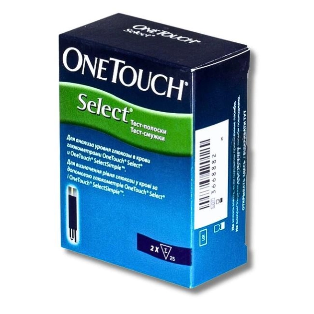 Тест-смужки для глюкометра One Touch Select (Ван Тач Селект) 50 шт. - зображення 1