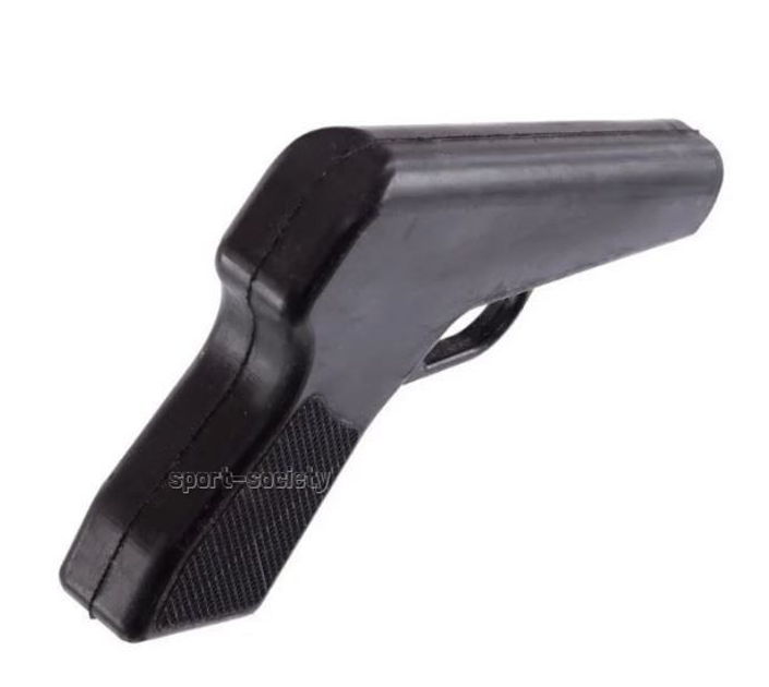 Пистолет макет Киевгума резиновый для единоборств и тренировок удобная ручка 16×12 см чёрный - изображение 2
