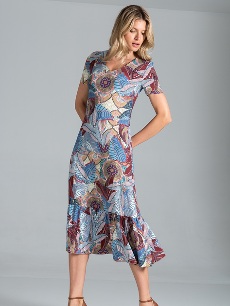 Sukienka trapezowa damska Figl M827 S Wielokolorowa (5902194396592) - obraz 3
