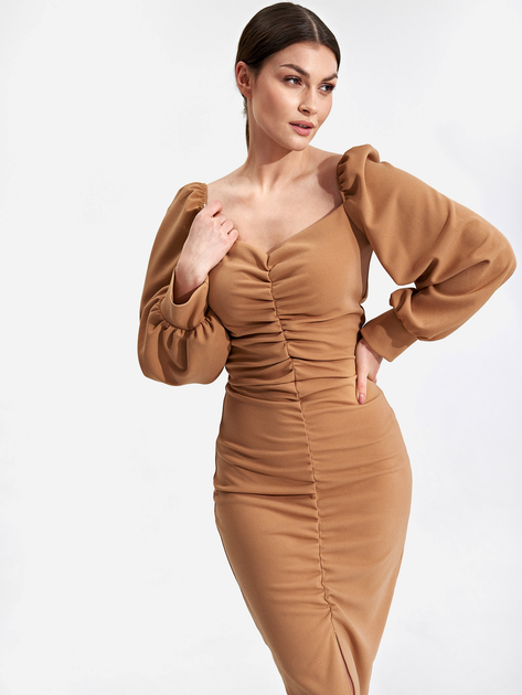 Плаття жіноче Figl M871 L Бежеве (5902194410700/5902982013489) - зображення 4