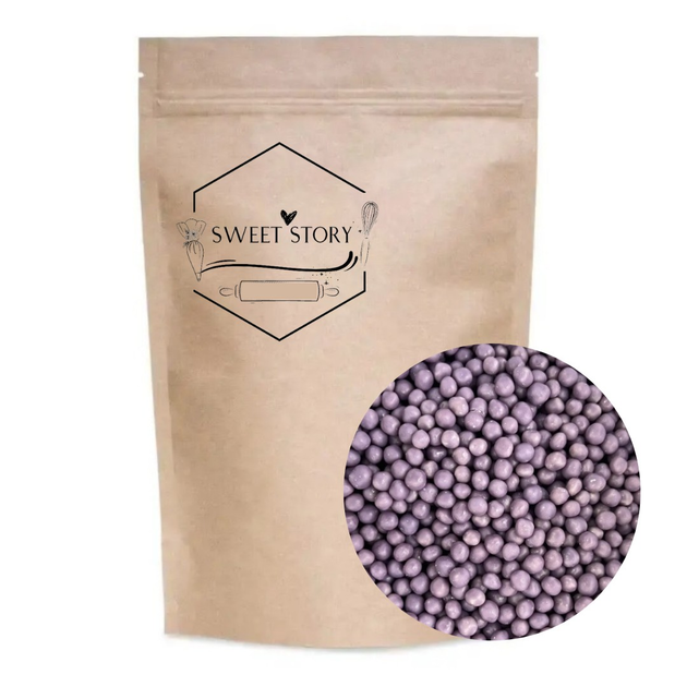 Рисовые шарики глазированные 5 мм перламутровые лавандовые, 100 г от ...