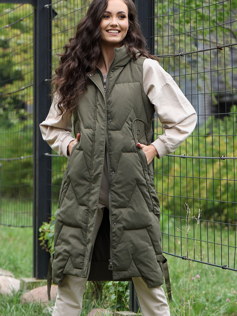 Bezrękawnik damski długi PERSO BLH220050F 3XL Khaki (5908312938651) - obraz 4