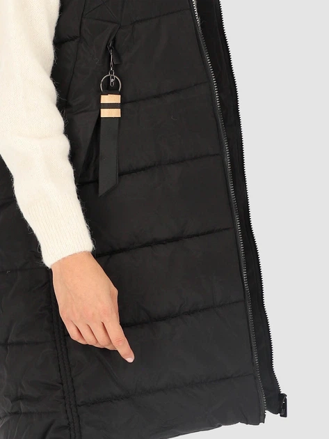 Bezrękawnik damski pikowany PERSO BLH235500F M Czarny (5905080220339) - obraz 6