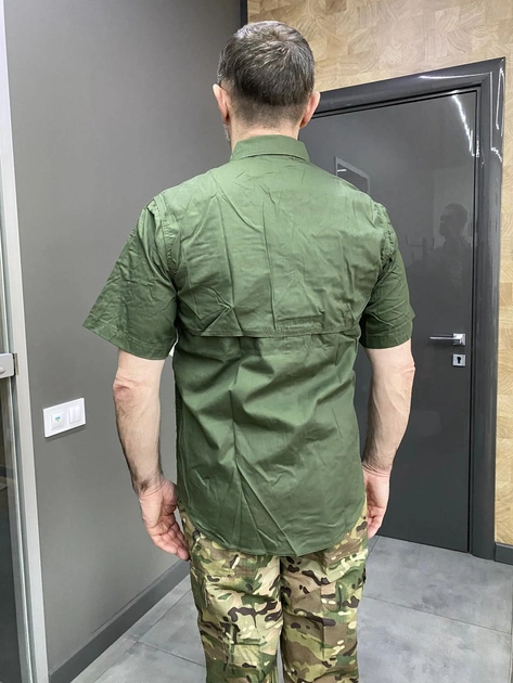 Армійська тактична сорочка з коротким рукавом Yakeda Оліва L - зображення 2