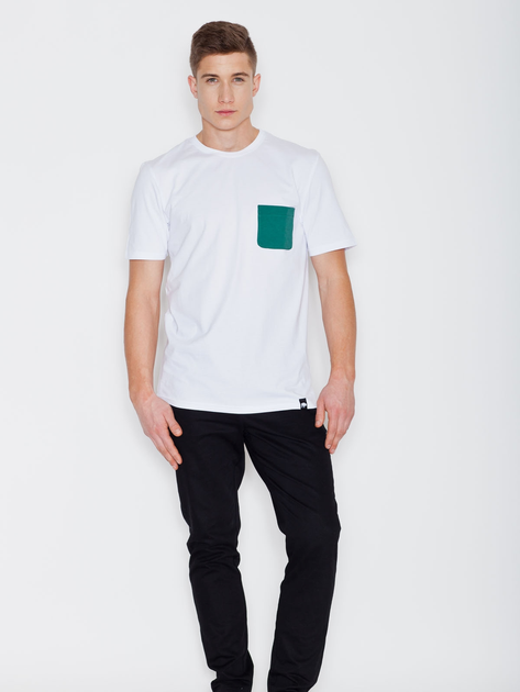 T-shirt męski bawełniany Visent V002 S Biały (5902249100402) - obraz 2