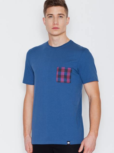 T-shirt męski bawełniany Visent V002 XL Niebieski (5902249100488) - obraz 1