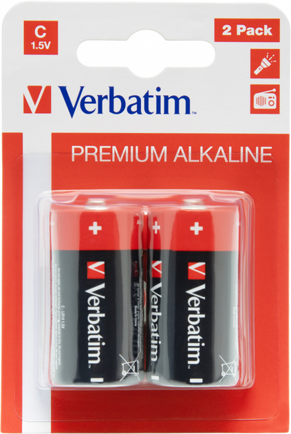 Bateria Verbatim Verbatim Premium C (LR14) 2 szt Baby Alkaline (49922) - obraz 1