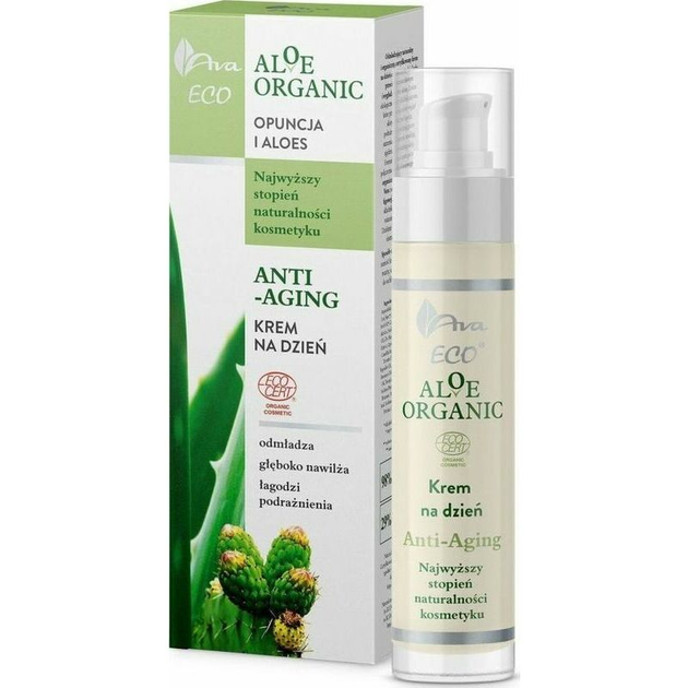 Крем для обличчя AVA Laboratorium Aloe Organic Anti-aging Day 50 мл (5906323005171) - зображення 1