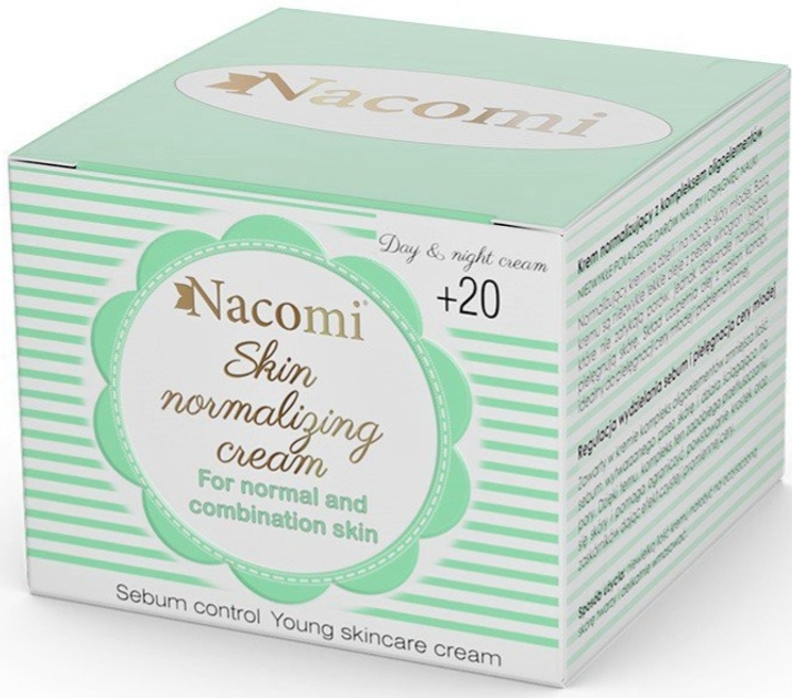 Крем для обличчя Nacomi Normalizing 20+ 50 мл (95901878688060) - зображення 1