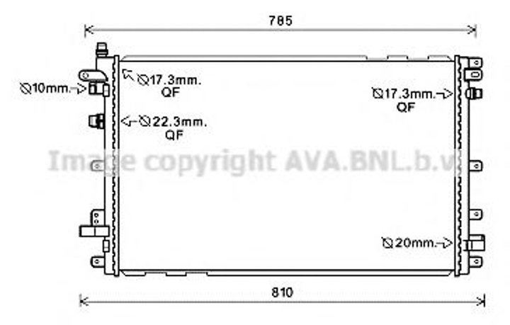 Радіатор, Система охолодження двигуна Ava (OL2653) - зображення 1