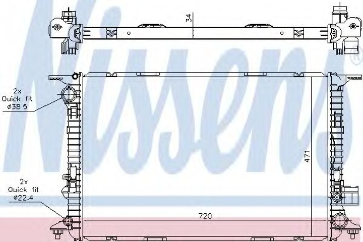 Радиатор охлаждения Nissens (60327) - изображение 1