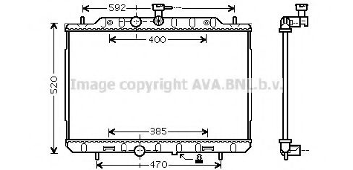 Радиатор охлаждения двигателя NISSAN X-TRAIL (2007) 2.0 (Ava) Ava (DN2291) - изображение 1