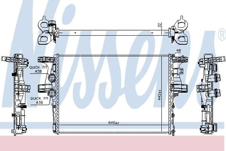 Радиатор охлаждения IVECO DAILY V (11-) (выр-во Nissens) Nissens (61989) - изображение 1