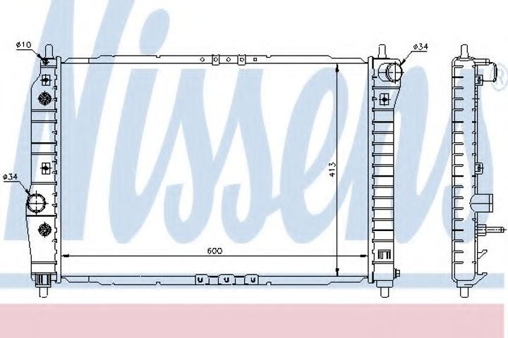 Радіатор CT/GMC AVEO(05-)1.4 i 16V(+)[OE P96536526] Nissens (61637) - зображення 1