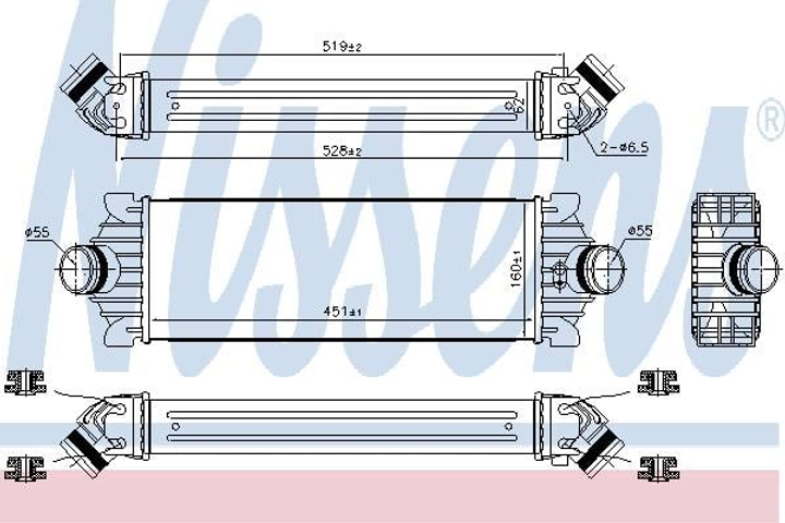Интеркулер FORD TRANSIT (2006) 2.2 TDCI (вир-во Nissens) Nissens (96486) - зображення 1