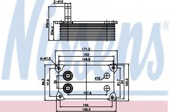 Маслорад. FD MONDEO III(00-)2.0 TDCi(+)[OE 1477141] Nissens (90683) - изображение 1