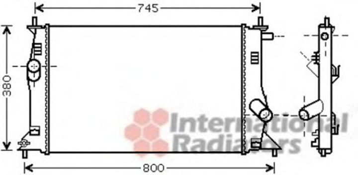 Радиатор охлаждения MAZDA 5 (05-) (выр-во Van Wezel) Van Wezel (27002183) - изображение 1