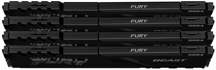 Оперативна пам'ять Kingston Fury DDR4-3200 65536MB PC4-25600 (Kit of 4x16384) Beast Black (KF432C16BBK4/64) - зображення 2