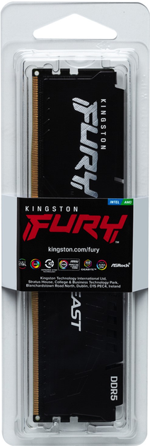 Pamięć Kingston Fury DDR5-4800 8192MB PC5-38400 Beast Black (KF548C38BB-8) - obraz 5