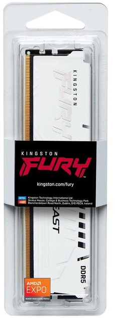 Оперативна пам'ять Kingston Fury DDR5-5200 16384MB PC5-41600 Beast AM5 White (KF552C36BWE-16) - зображення 4