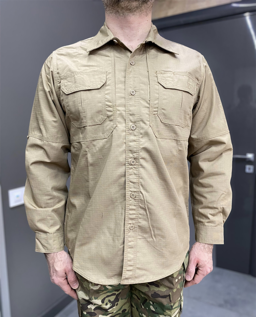 Армійська тактична сорочка Yakeda Койот 2XL - зображення 1