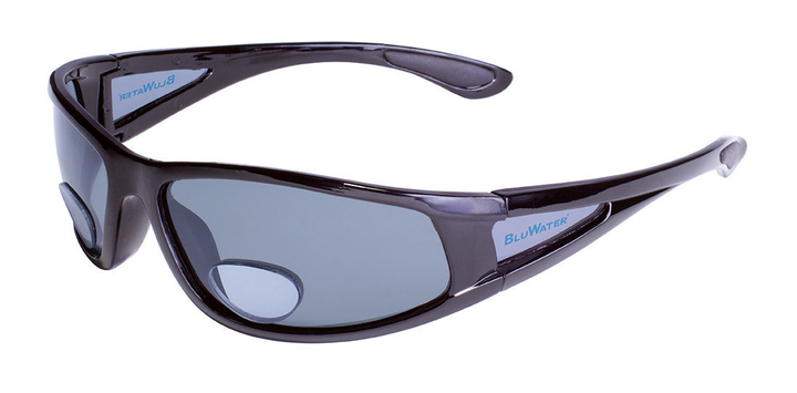 Окуляри біфокальні поляризаційні BluWater Bifocal-3 (+2.5) Polarized (gray) (чорна біфокальна лінза з діоптріями) - зображення 1