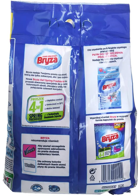 Proszek do prania Bryza Color 4 w 1 Spring Freshness 4.55 kg (5908252001514) - obraz 2