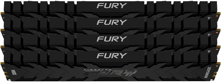 Оперативная память Kingston Fury DDR4-3200 65536MB PC4-25600 (Kit of 4x16384) Renegade Black (KF432C16RB1K4/64) - изображение 2