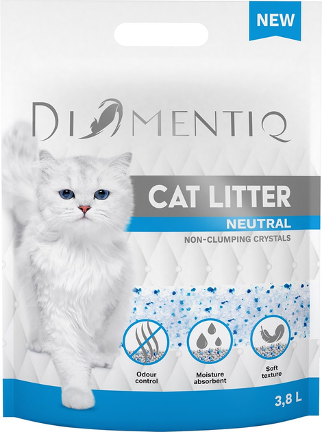 Żwirek dla kota Diamentiq Cat litter Neutralny zwirek silikonowy niezbrylający 3.8 l (5901443121336) - obraz 1