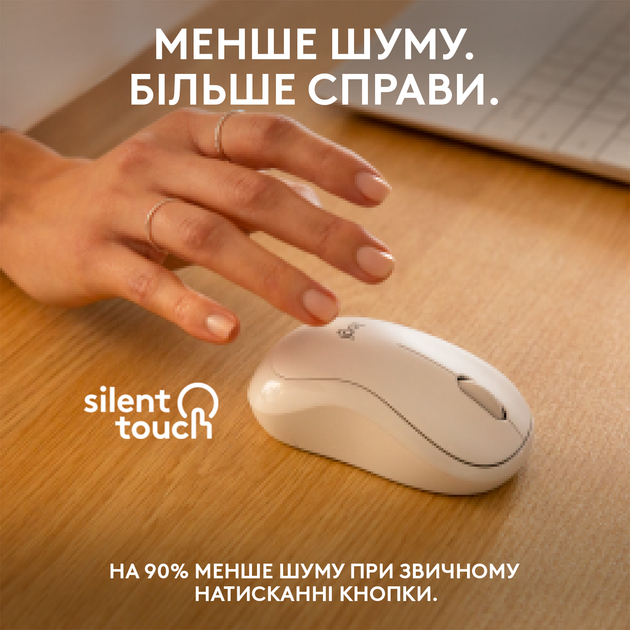 Миша Logitech M240 Silent Bluetooth White (910-007120) - зображення 3