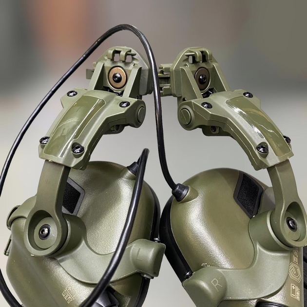 Наушники Earmor M32 c креплением на шлем HD-ACC-08, активные, со съёмным микрофоном и гарнитурой, Олива (244821-244442) - изображение 2