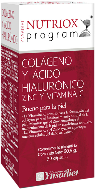 Suplement diety Ynsadiet Colageno y Acido Hialuronico 30 kapsułek (8412016362973) - obraz 1
