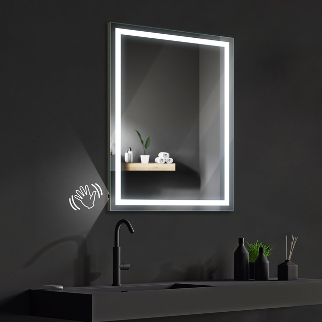 Зеркало FEDO с LED-подсветкой 80х70 + датчик движения – фото, отзывы ...