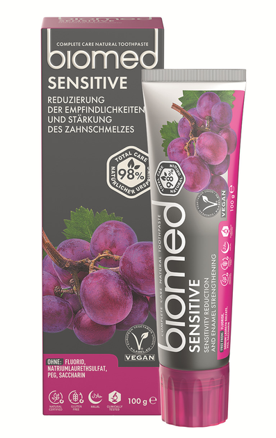 Pasta do zębów wrażliwych Biomed Sensitive Grapes 100 g (7640170370072) - obraz 1