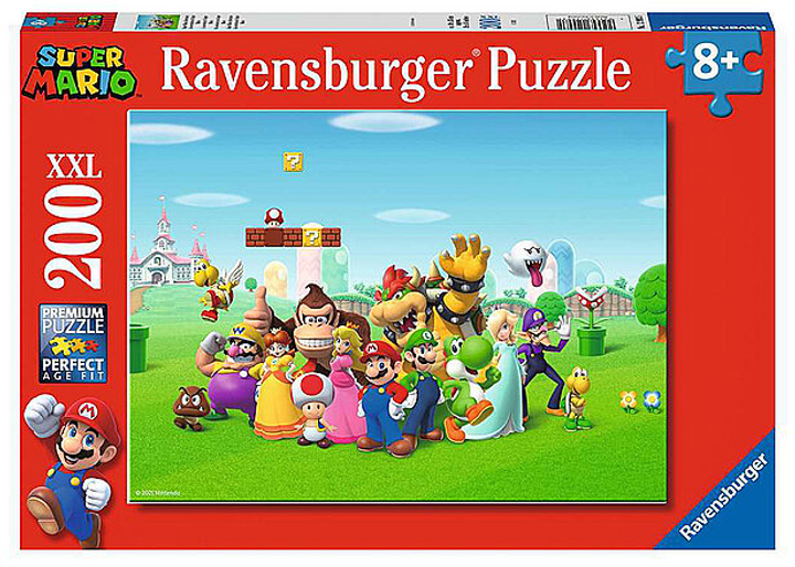Puzzle figuralne Ravensburger Super Mario Przygoda 20 x 15 cm 200 elementów (4005556129935) - obraz 1