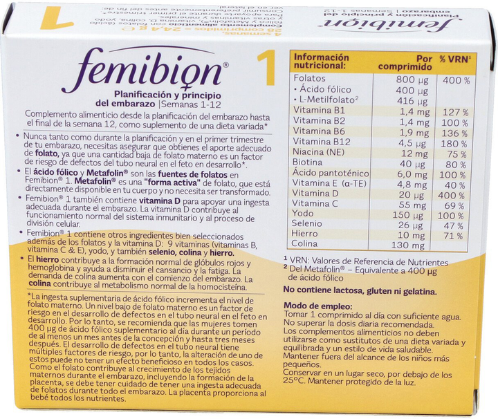 Suplement diety Femibion Pronatal 1 28 tabletek (8470001947697) - obraz 2