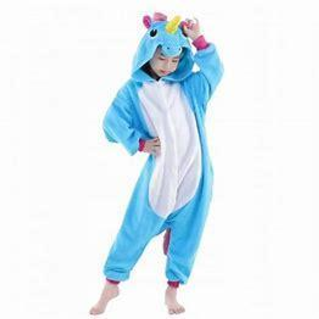 Кигуруми Единорог голубой с белым животом ХL (175-185 см) от продавца ...