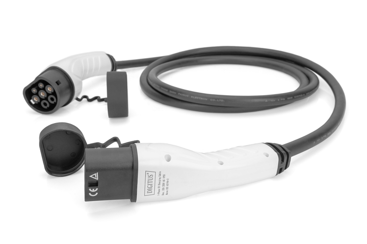 Kabel DIGITUS do ładowania pojazdów elektrycznych EV/PHEV, Typ2-Typ2, jednofazowy 230V, 32A, 7.4kW, 10 m (DK-1P32-100) - obraz 3