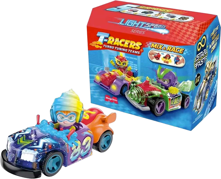 Набір фігурок Magic Box Toys T-Racer 6 Light Speed Display (8431618026458) - зображення 1