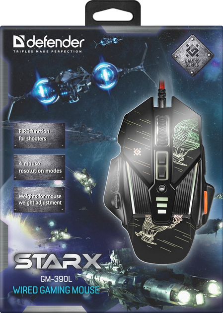 Mysz Defender sTarx GM-390L Black (4714033523905) - obraz 5