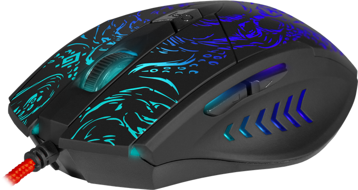 Mysz Defender Titan GM-650L RGB USB Black (4714033526500) - obraz 6