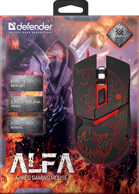 Mysz Defender Alfa GM-703L USB Black (4714033527033) - obraz 7